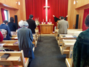 野方ウエスレアン・メソヂスト教会　礼拝の様子